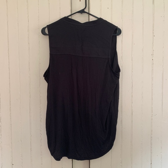 Splendid - black surplice flowy v-neck crossover blouse - S - Picture 5 of 7